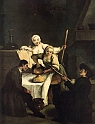 LONGHI PIETRO (1702-1785) - La polenta. (1735-40). Venezia, ca' Rezzonico.